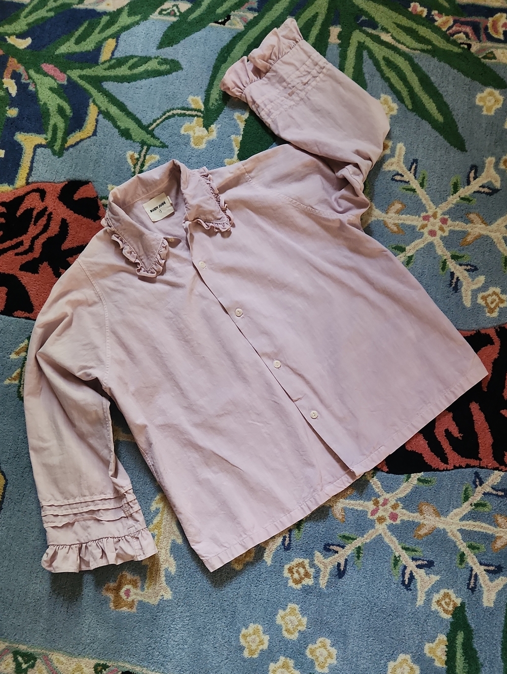Rudy Jude Pillowcase Button Up In Lilac Organic Cotton